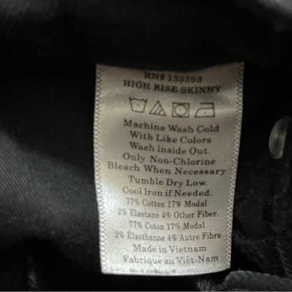 Everlane The High-Rise Skinny Jean in Black Women Size 28 Regular - Picture 12 of 12
